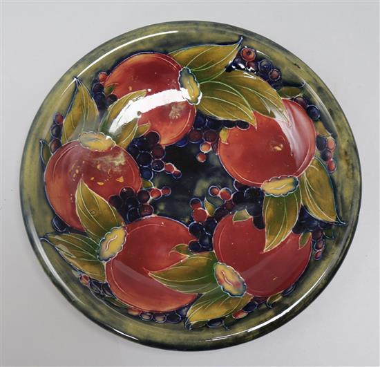 A Moorcroft pomegranate plate